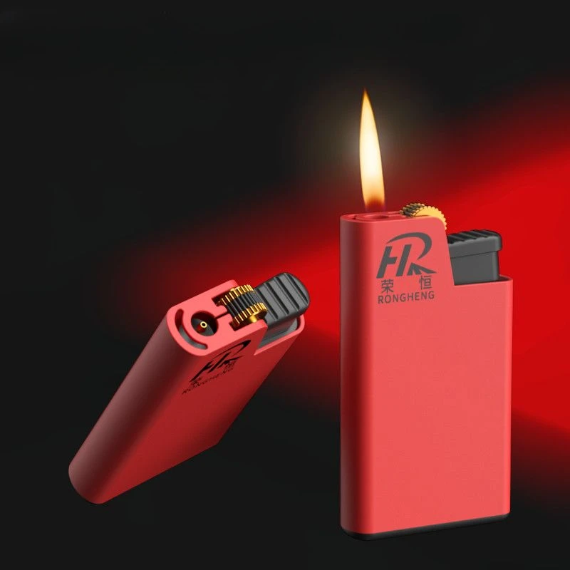 

New Portable Gas-Flame Metal Lighter Thickened Refillable Butane Lighters Suitable For Home Use And Men'S Smoking Accessories