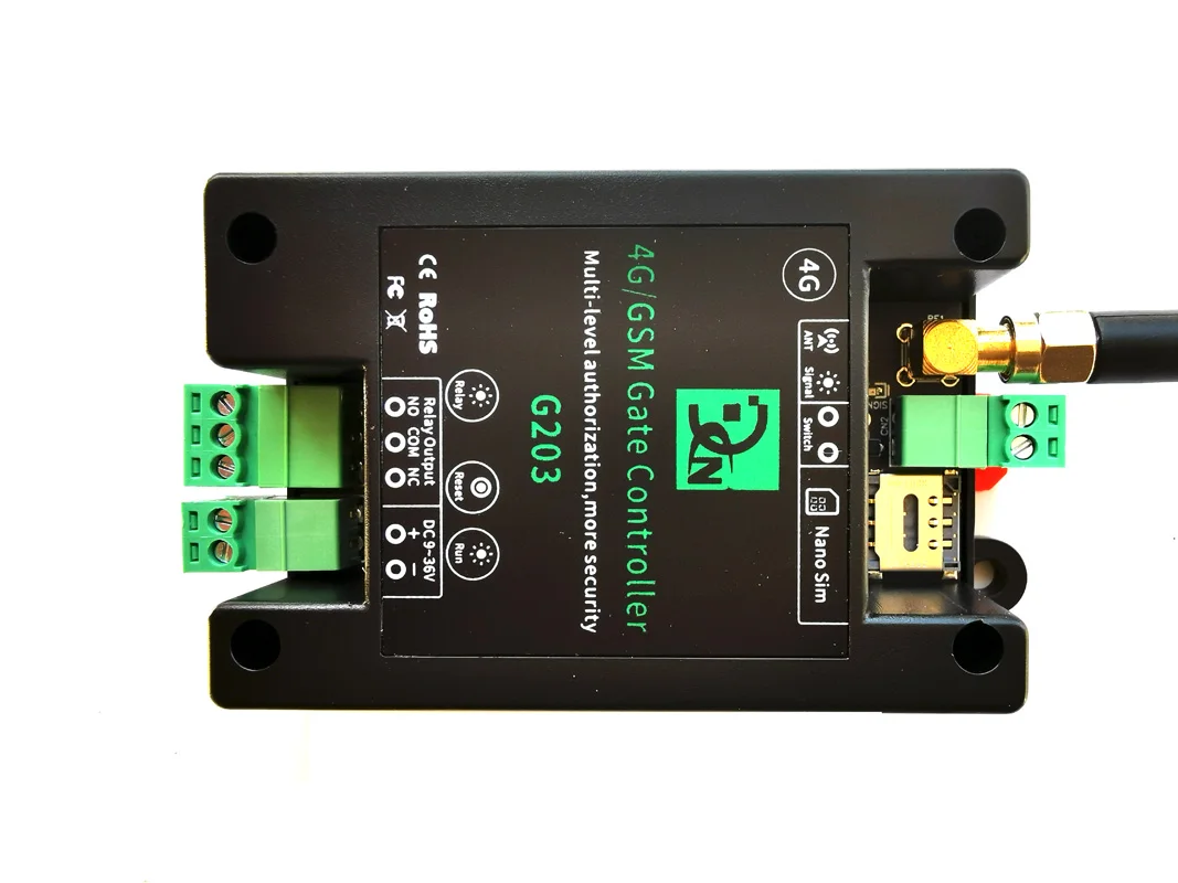 GSM 4G LTE Gate Controller SMS Remote Control ON/OFF Relay Switch For Automatic Sliding Swing Gate Opener