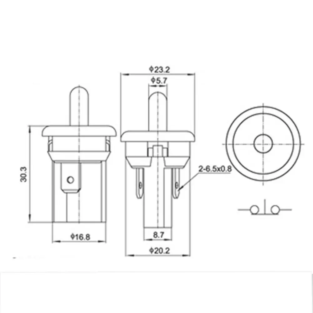 Black Reset Switch Convenient White Plastic Key Control Switch 2.5*2.5*3cm/0.98*0.98*1.18inch Button Switch Door Lights