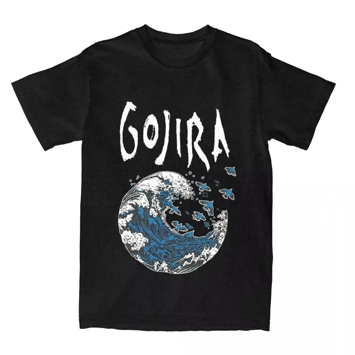 2025 Summer Fashion Men and Women Gojiras Rock Metal Band Print T-shirt Pure Cotton Loose Casual Old-fashioned Retro 2DT-shirt