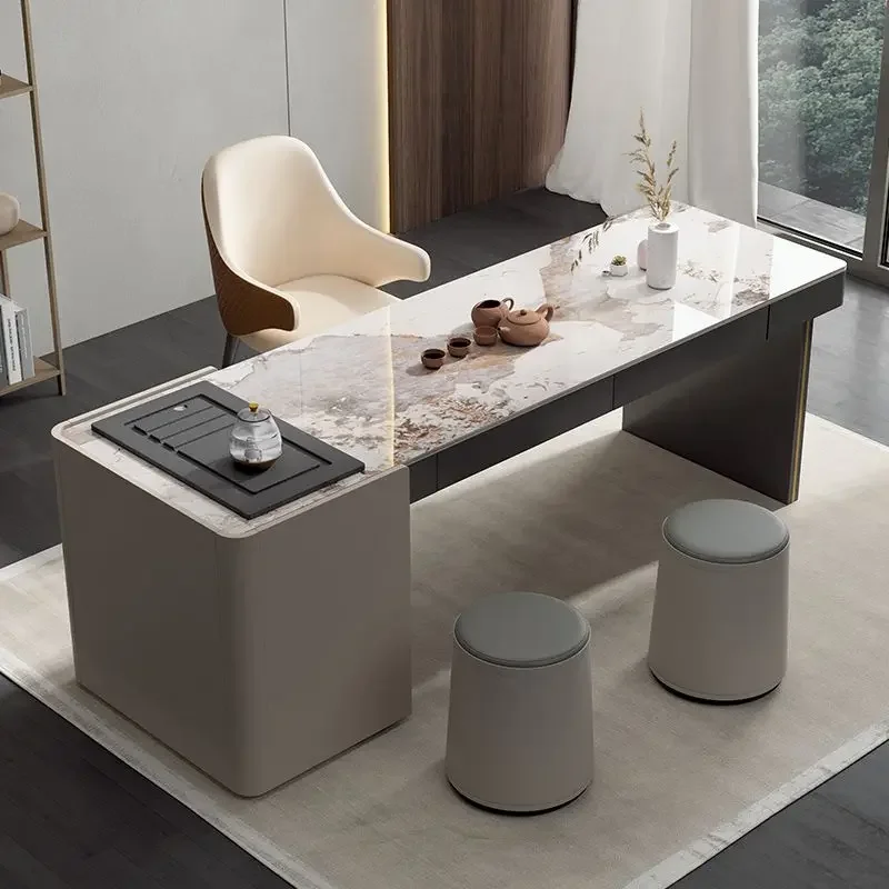 

AAModern Минималистичный учебный чайный столик Офисный стол Встроенный стол двойного назначения