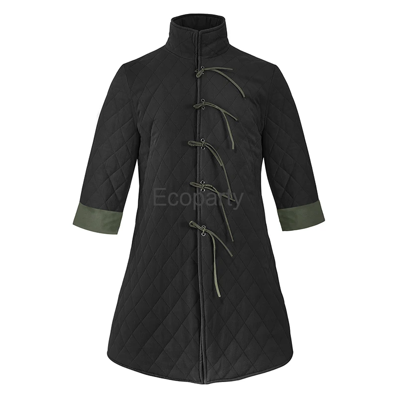 Disfraz Medieval de Gambeson, chaqueta de armadura Aketon, abrigo Vintage para Halloween, Pirata, Guerrero, caballero, Larp, traje de cazador