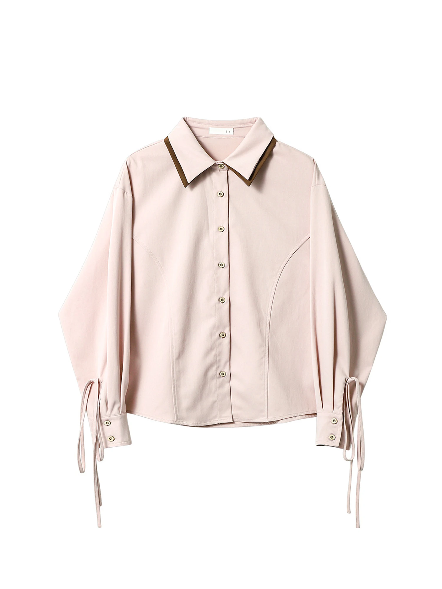 

Женские розовые блузки и рубашки: Элегантная винтажная рубашка с длинным рукавом и воротником-поло в стиле Y2K (эстетика 2000-х годов) для женщин. Новинка Весна 2026.