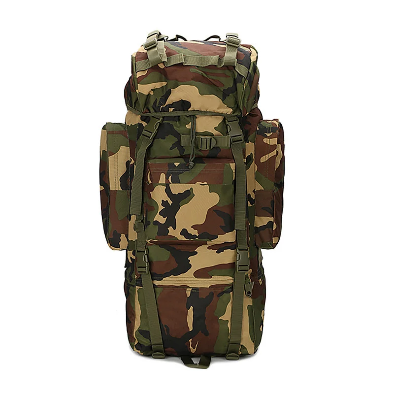 65L Big Capacity Outdoor Travel Camp Climbing Hiking Waterproof Baggage Bag Rucksack Tactical Military Backpack with Rain Cover