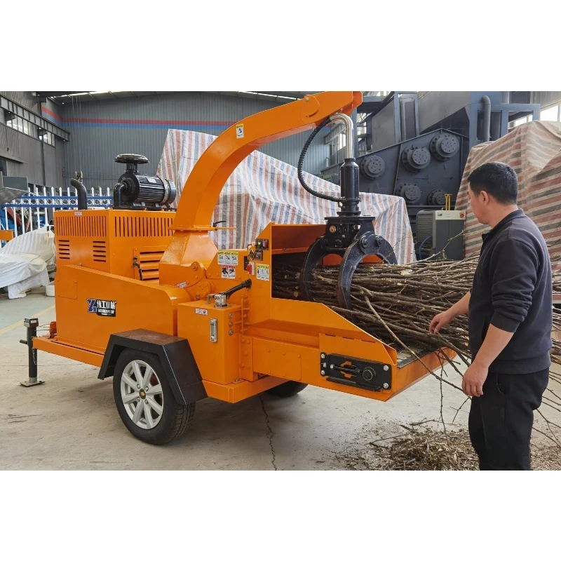 

40HP Mobile Diesel Engine Wood Chipper Shredder Wood Pallet Shredder Machine for Tree Branches Waste Wood