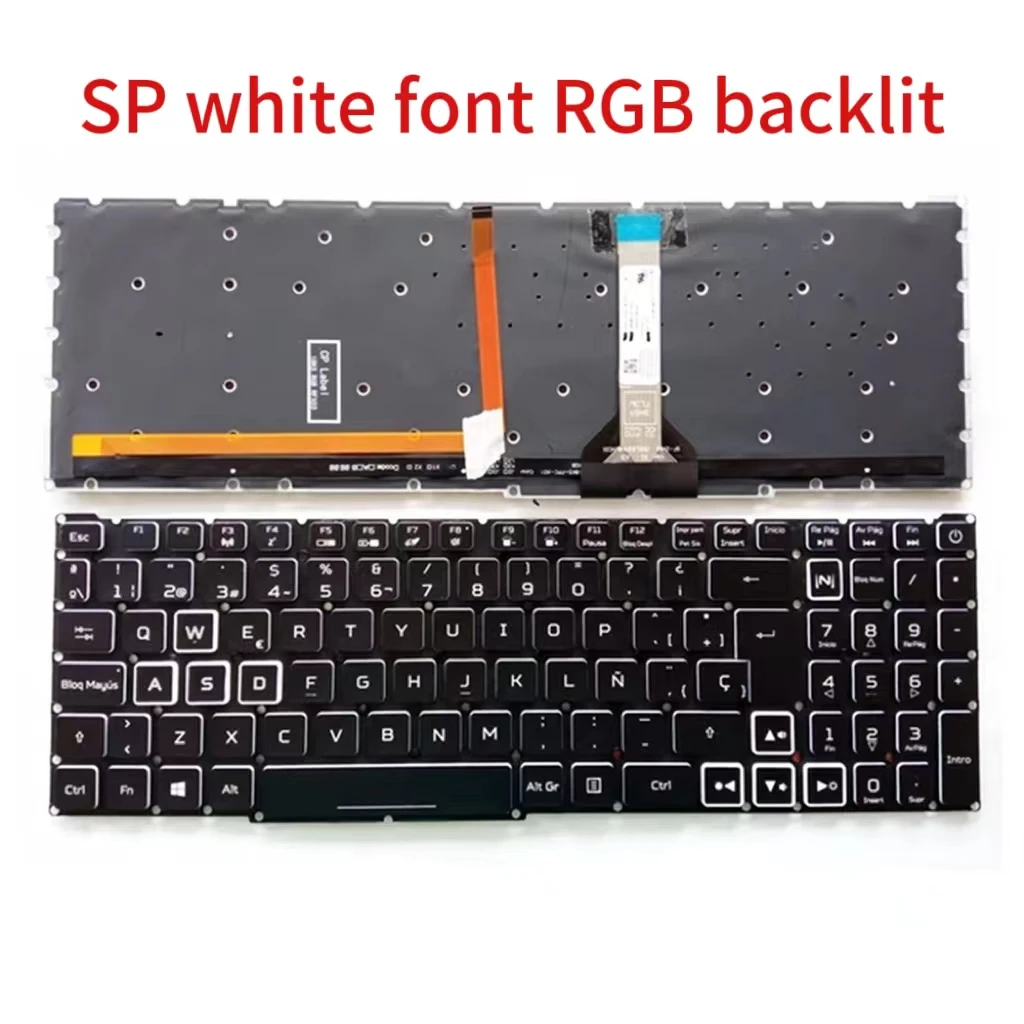 keyboard for Acer Nitro 5 N22C1 N20C1 AN515-46-R32U AN515-58-51R3 LG05P-N12B3L with backlit US/Spanish Layout