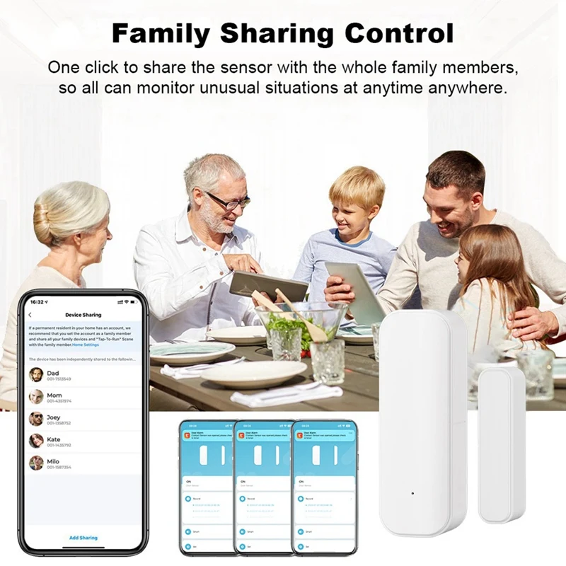 ABBN สมาร์ทเซ็นเซอร์ประตูแม่เหล็ก Zigbee เซ็นเซอร์ประตูสําหรับ Home Security Wireless Contact Sensor โปรแกรมด้วย Smart Life