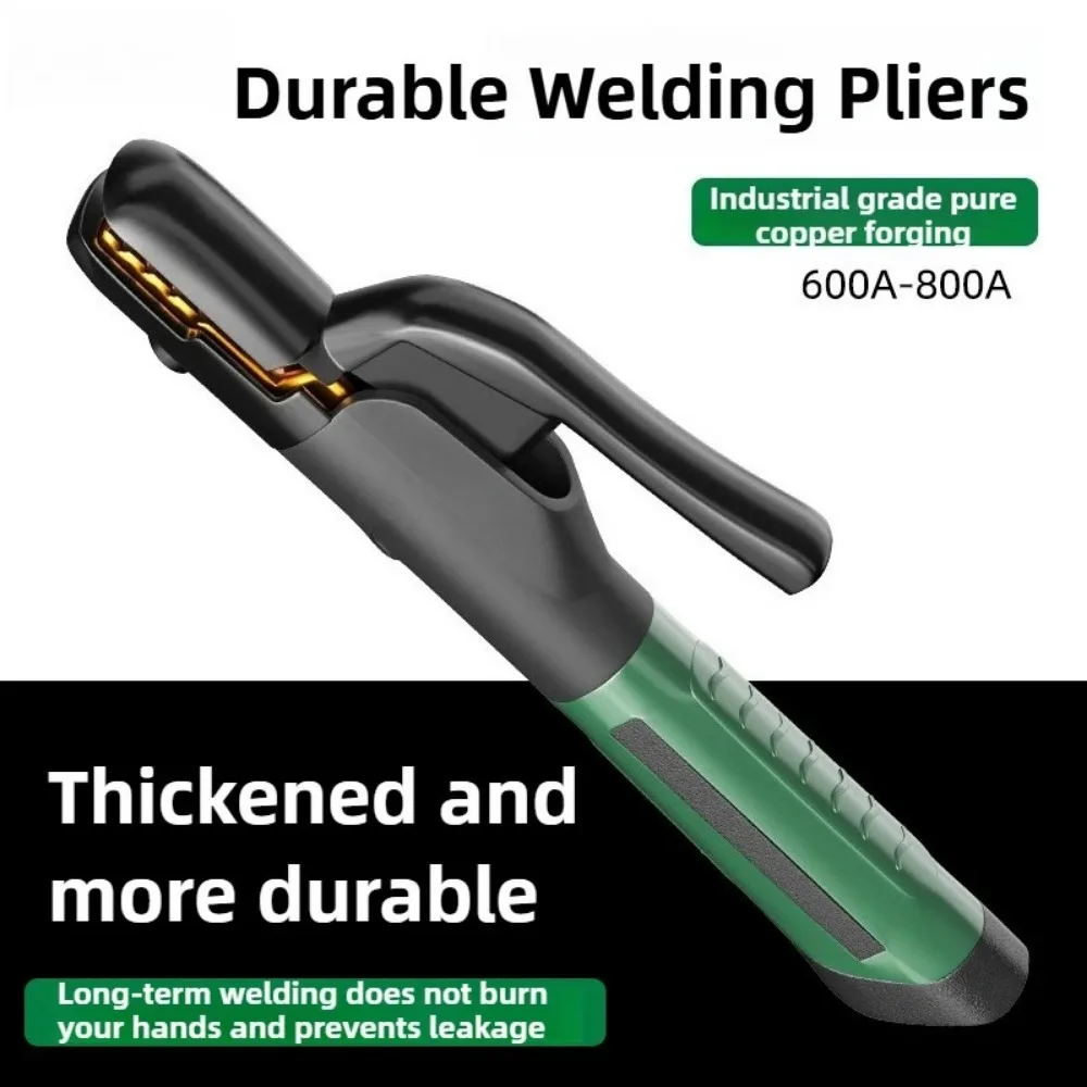 800A Welding Pliers Electrode Holder Copper Heavy Duty Jaw Holding Clamp Welding Machine ARC Welder Anti Drop Insulated Handle