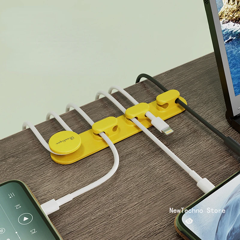 Desktop Edge Cable Clips Cable Organizer Management Bed Table Side Wire Holder Usb Charging Cable Clamp Line Fixed Clips Buckle