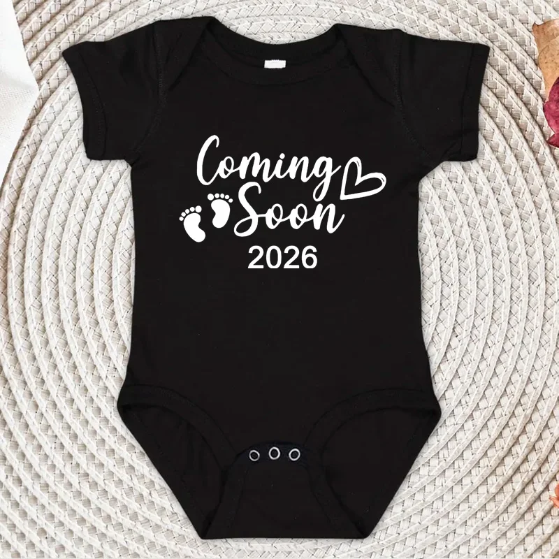 رومبير للأطفال الأولاد والبنات بأكمام قصيرة مضحك قريبًا 2026 ملابس مطبوعة بحروف لحديثي الولادة بدلة للأطفال الرضع