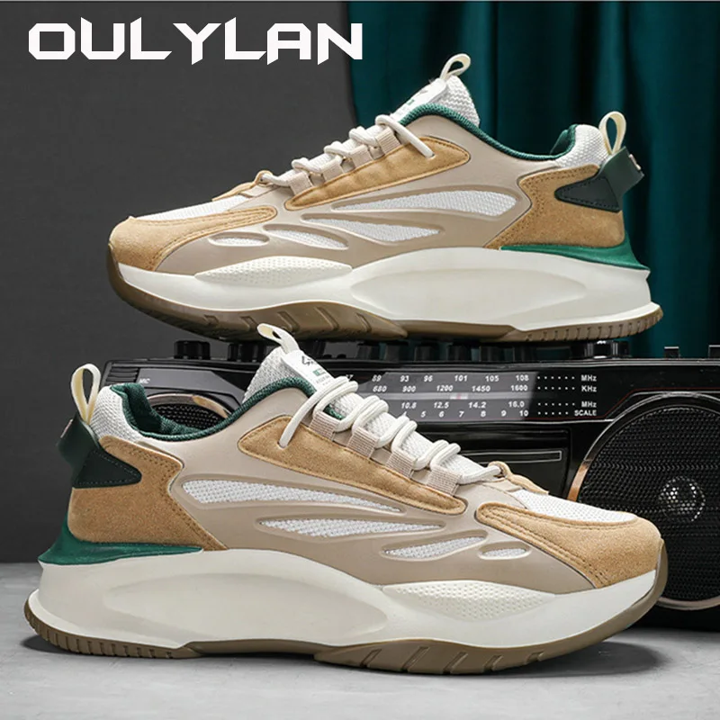 

2024 New Men's Casual Sports Shoes Fashion Breathable Mesh Tennis Sports Running Vulcanized Shoes Comfortable Thick-soled Shoes