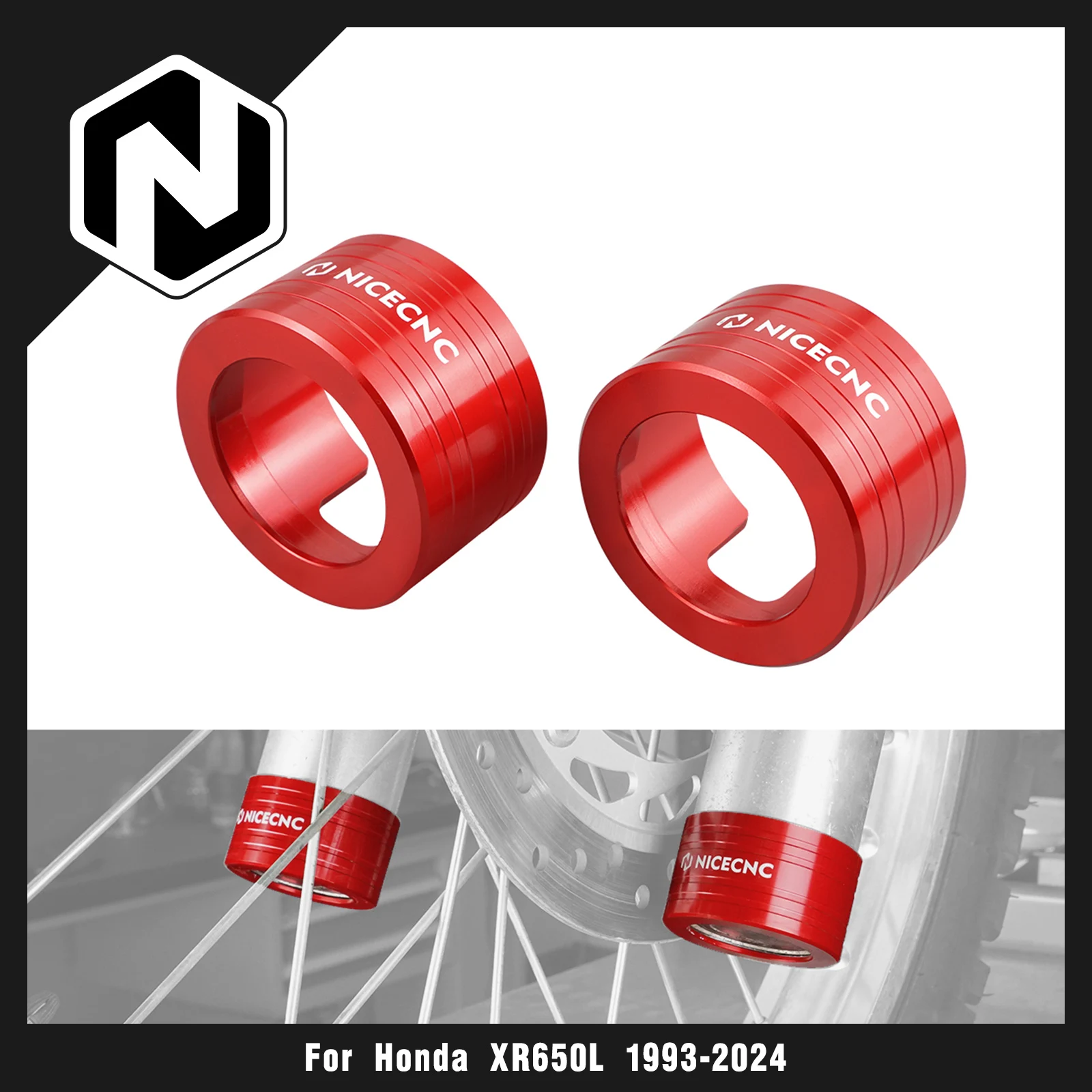 

NICECNC Motocross Fork Lower Leg Guards Protector For Honda XR650L XR600R XR 650L 600R 650 L 600 R Billet Aluminum CNC-machined