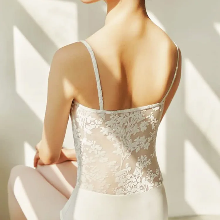 op maat gemaakte dames volwassen ballet yoga jumpsuit danskostuum praktijk outfit gymnastiek bodysuit fluwelen geborduurde jarretel tutu