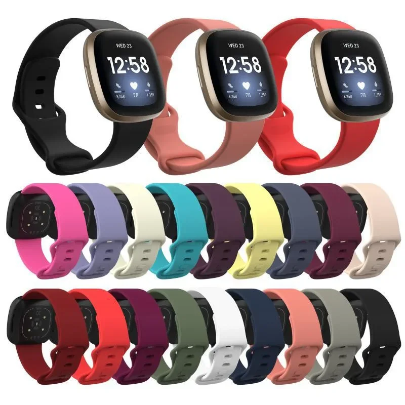 Soft Silicone Sport Band for Fitbit Versa 3 4 Smart Watch Replacement Wristband Strap For fitbit Sense 2 Watchband Correa