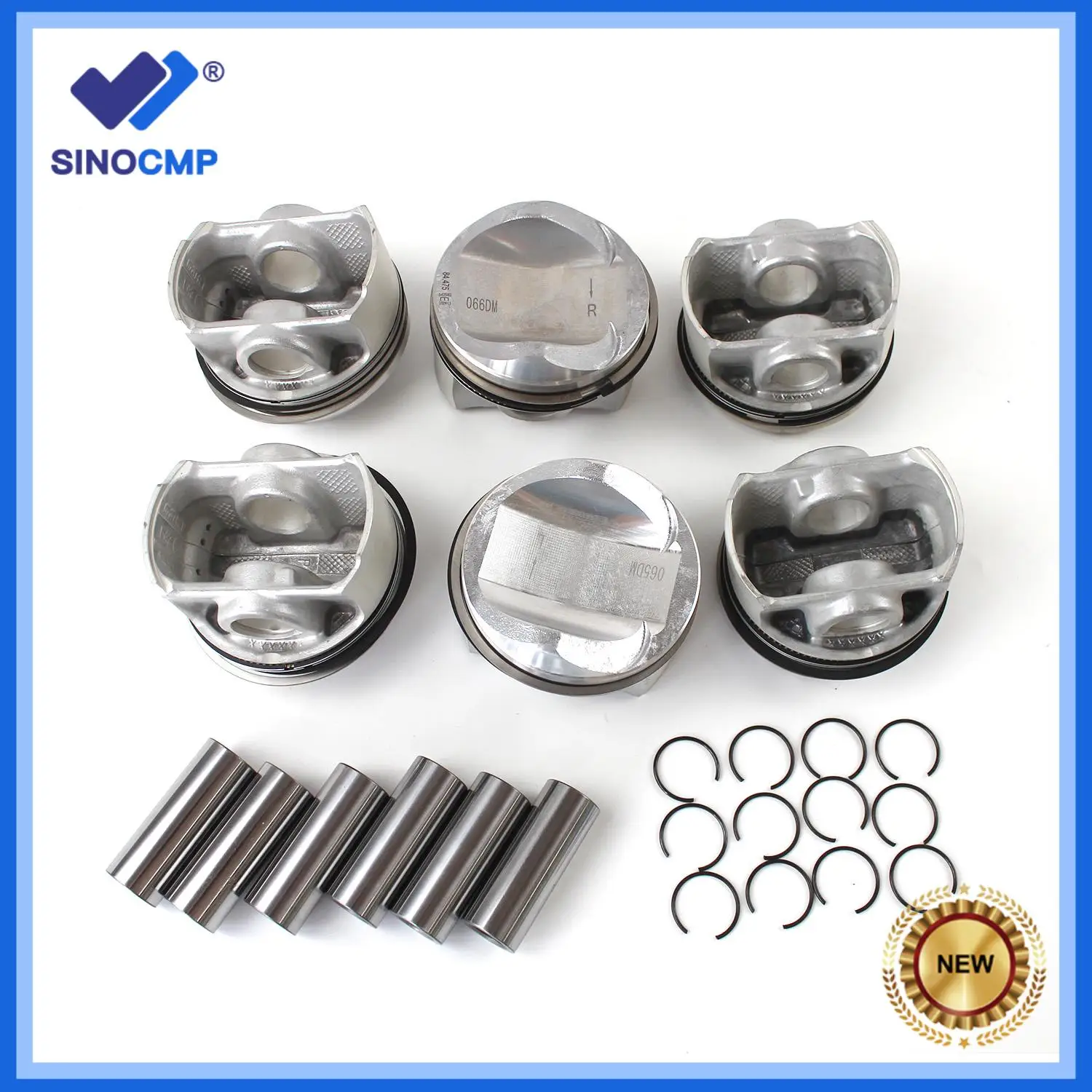 

6pcs Engine Piston & Rings For VW Touareg AUDI A6 Q7 3.0T 06E107065DM 06E107066DM Auto Parts