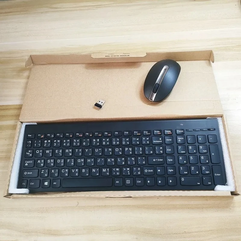 Thai layout Ultra-thin wireless keyboard and mouse set For Lenovo SK8861 Laptop desktop computer