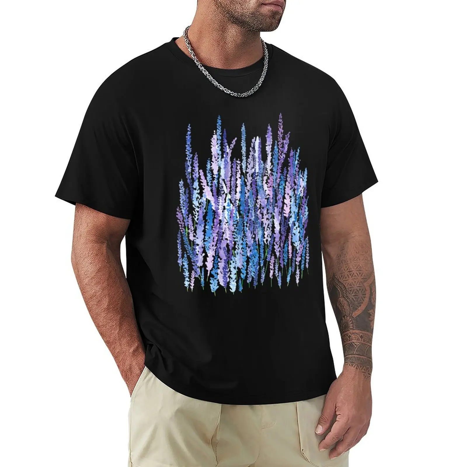 Lupines in the Meadow T-Shirt Casual Fashion Print Tee Top