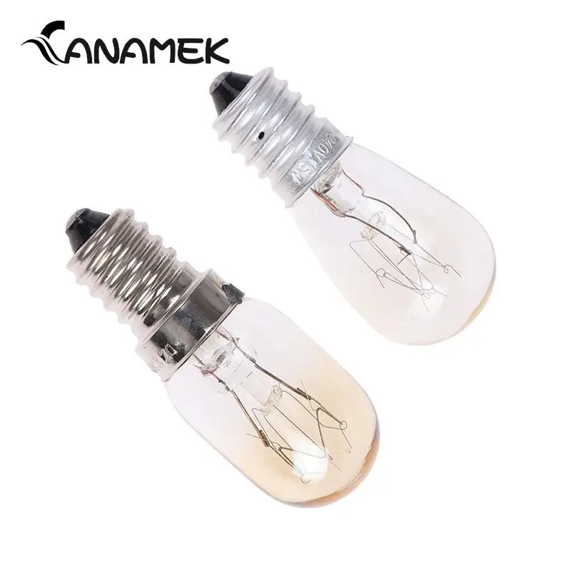 10/15/20/25W E14 Oven Light Bulb Halogen Oven Refrigerator Lamp High Temperature Resistant Safe Dryer Microwave Light Bulb