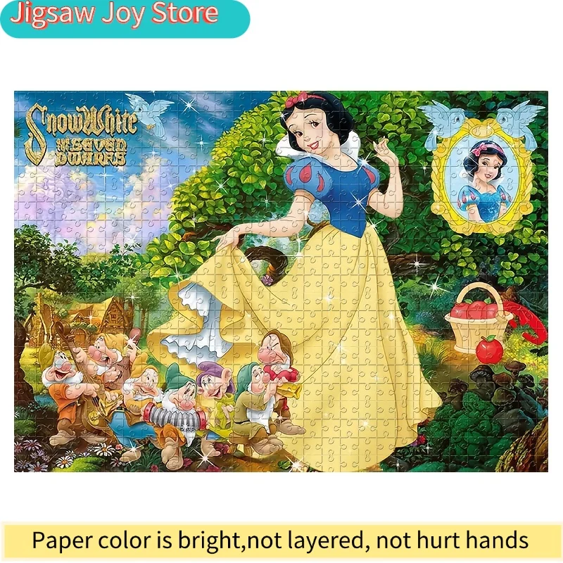 Puzzle de 1000 pièces Blanche-Neige et les Sept Nains - Art de la Mosaïque Officiellement Licencié avec des Couleurs Vibrantes, Carton Épais &
