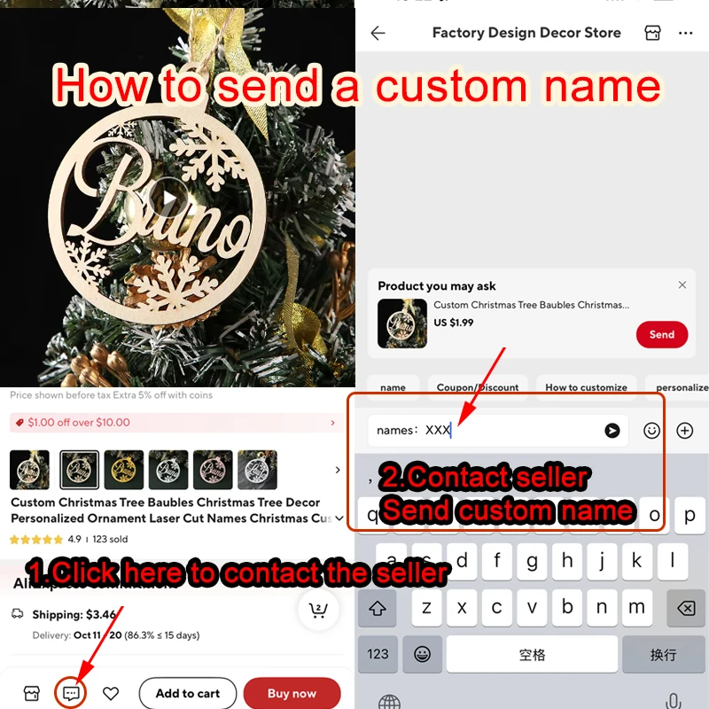 Nach Weihnachten Baum Baubles Weihnachten Baum Decor Personalisierte Ornament Laser Cut Namen Weihnachten Benutzerdefinierte Geschenk Tags Name Decor