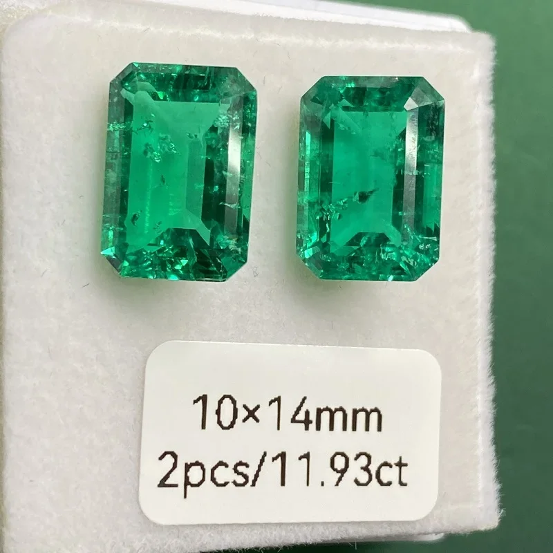 Imagem -05 - Pirmiana Lab Grown Emeralds Nova Coleção March Pairs para Jóias Faça Você Mesmo Fazer Brincos Custom Gemstone Grupo 10x14 mm