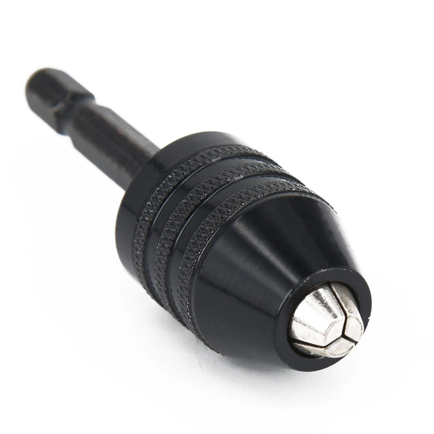 Adaptador bit conversor sem chave ferramenta sextavada mandril de broca de haste hexagonal 0.3-6.5mm 71x22mm liga de alumínio preto mini