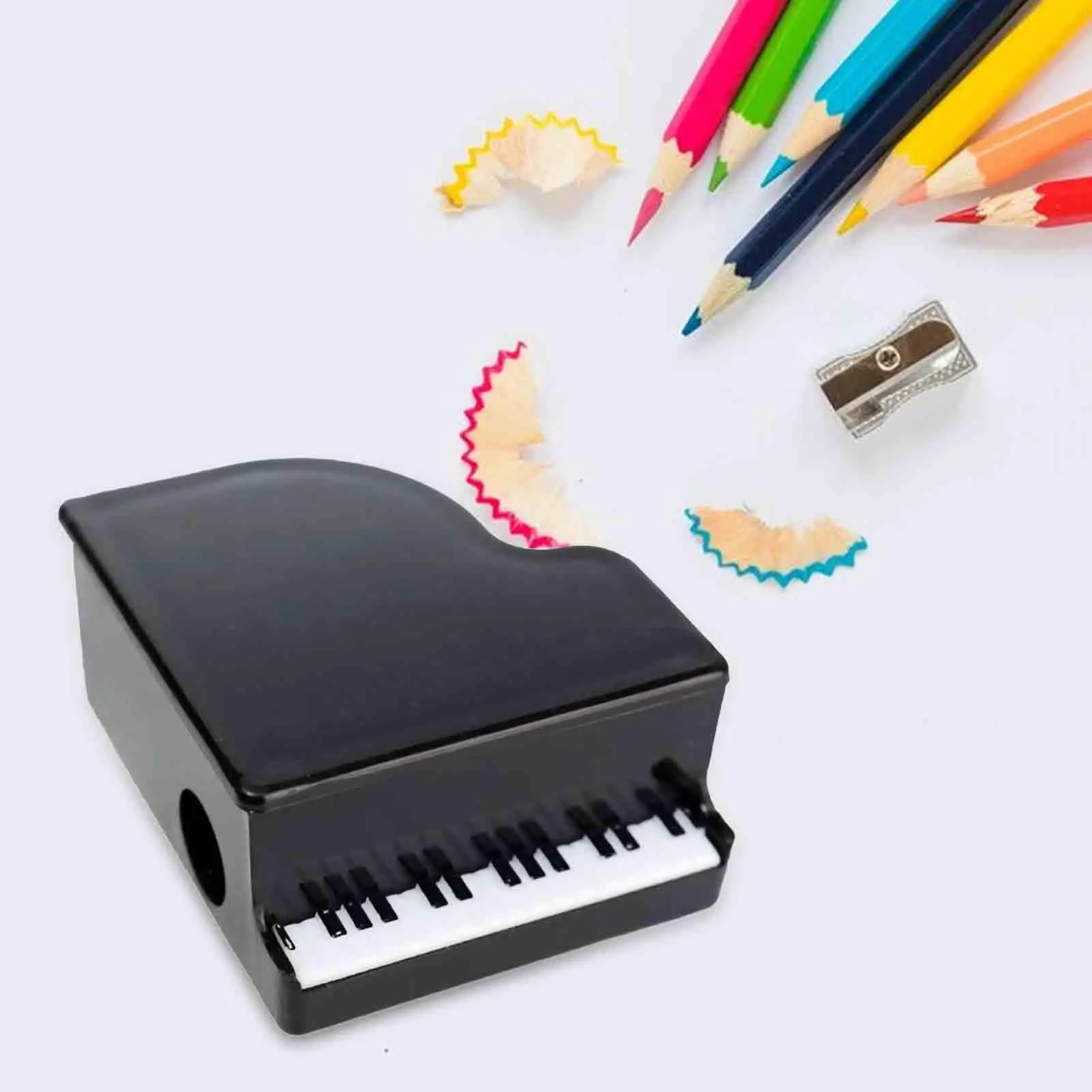 Piano Shaped Pencil Sharpener Small Gift Office Supplies Pencil Cutter Music Stationery for School Office Home Students Artists