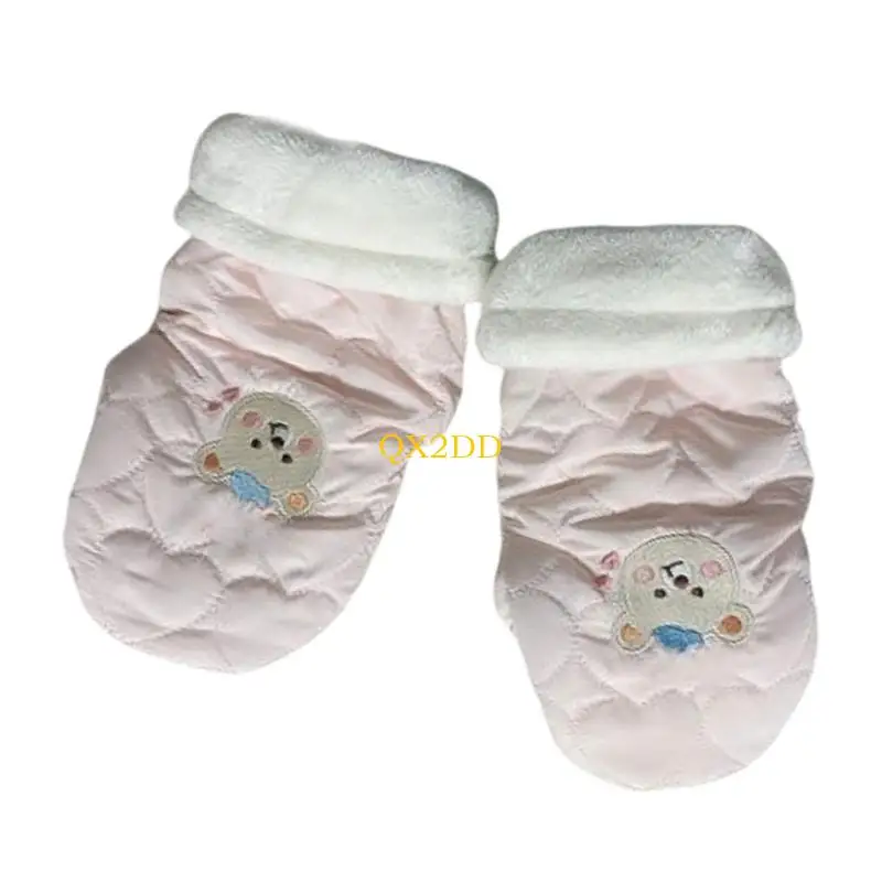 QX2D Easy Installation Strollers Mittens For Windy Days Cotton Lined Comfortable Grip Long Walks Keep Hands Cosy Warm