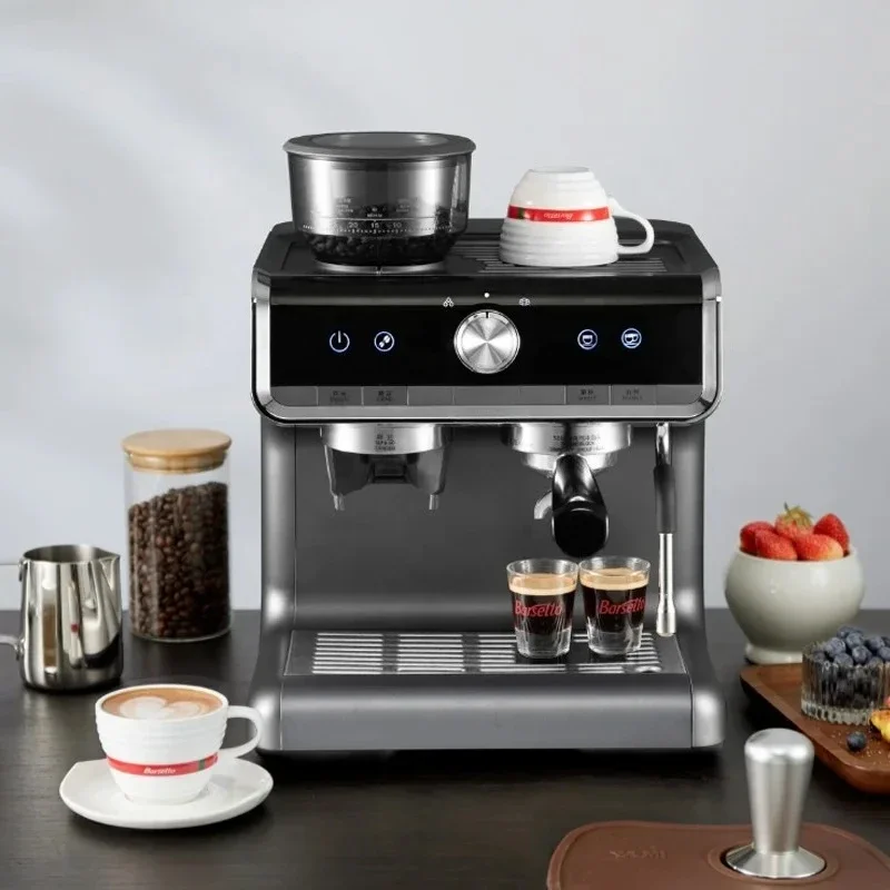 Electric Coffee Maker Portable Semi Automatic Mini Espresso Coffee Machine with Grinder