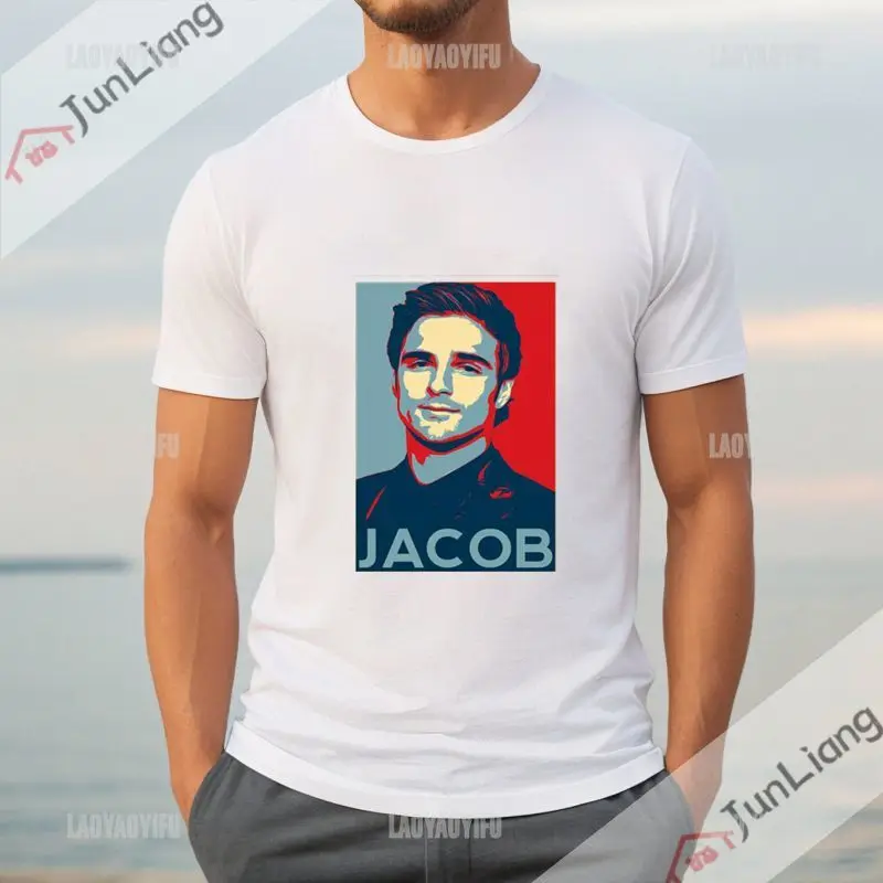 Jacob Elordi Print Tribute T-shirt Australian Actor Music Rap Hip Hop Fashion Clothing Unisex T-shirt