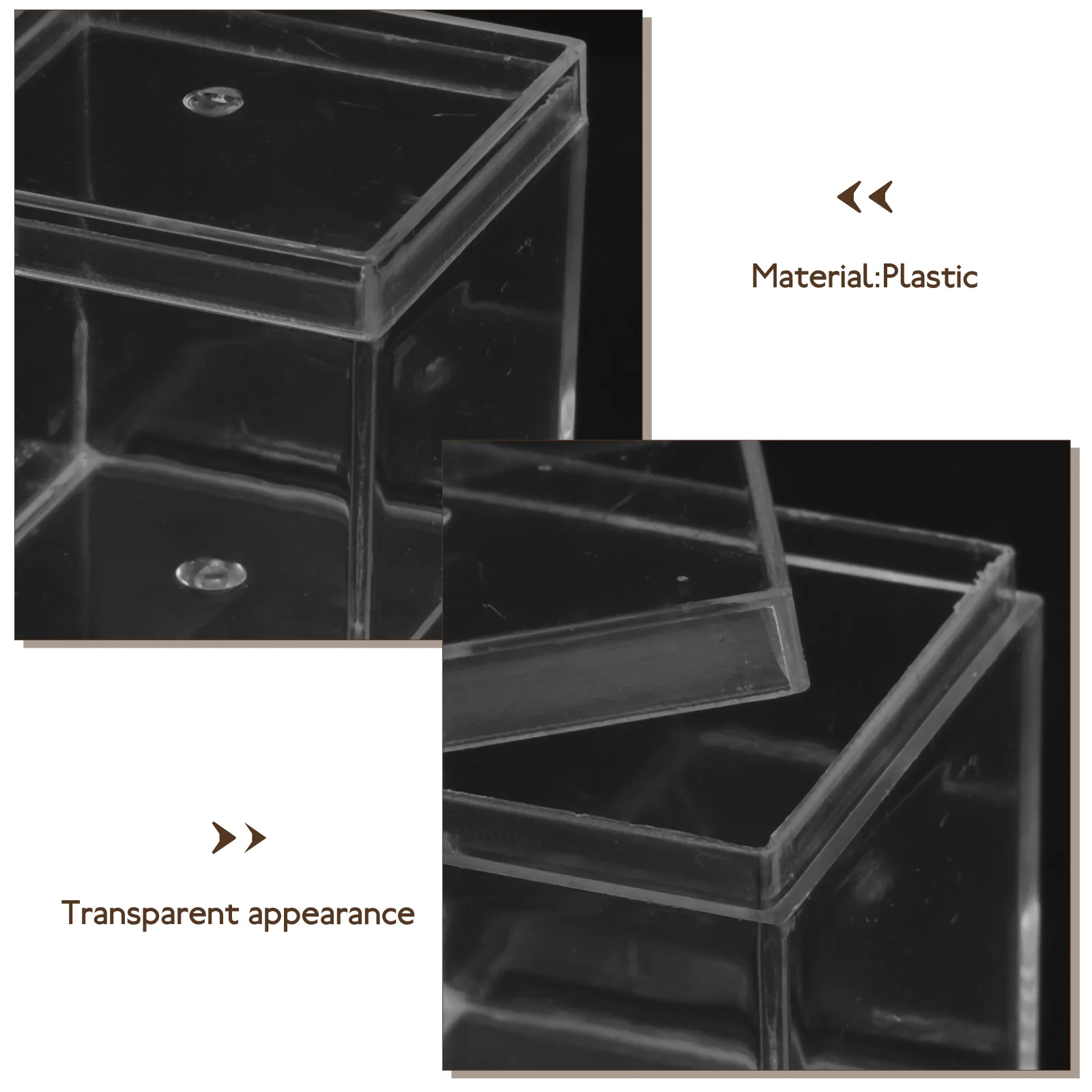 

12 Pcs Plastic Container Small Display Case Specimen Cases Mineral Storage Boxes