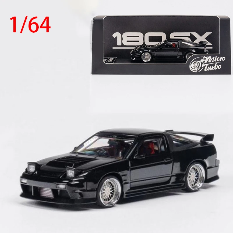 Diecast 1/64 Size Micro Turbo 180SX TPYE X Car Model Nissan Alloy Car Model Toys for Boys Collection Display Hobby Original Box