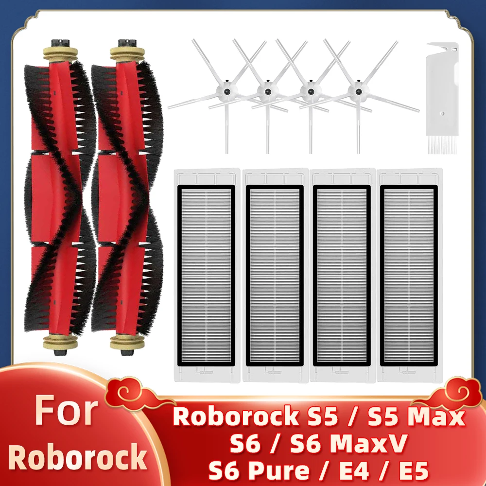 Für Xiaomi Mi Roboter Staubsauger 1 / 1S SDJQR01RR SDJQR02RR SDJQR03RR Roborock E2 E3 E4 E5 S4 S4 Max S5 Hauptseite Pinsel Filter