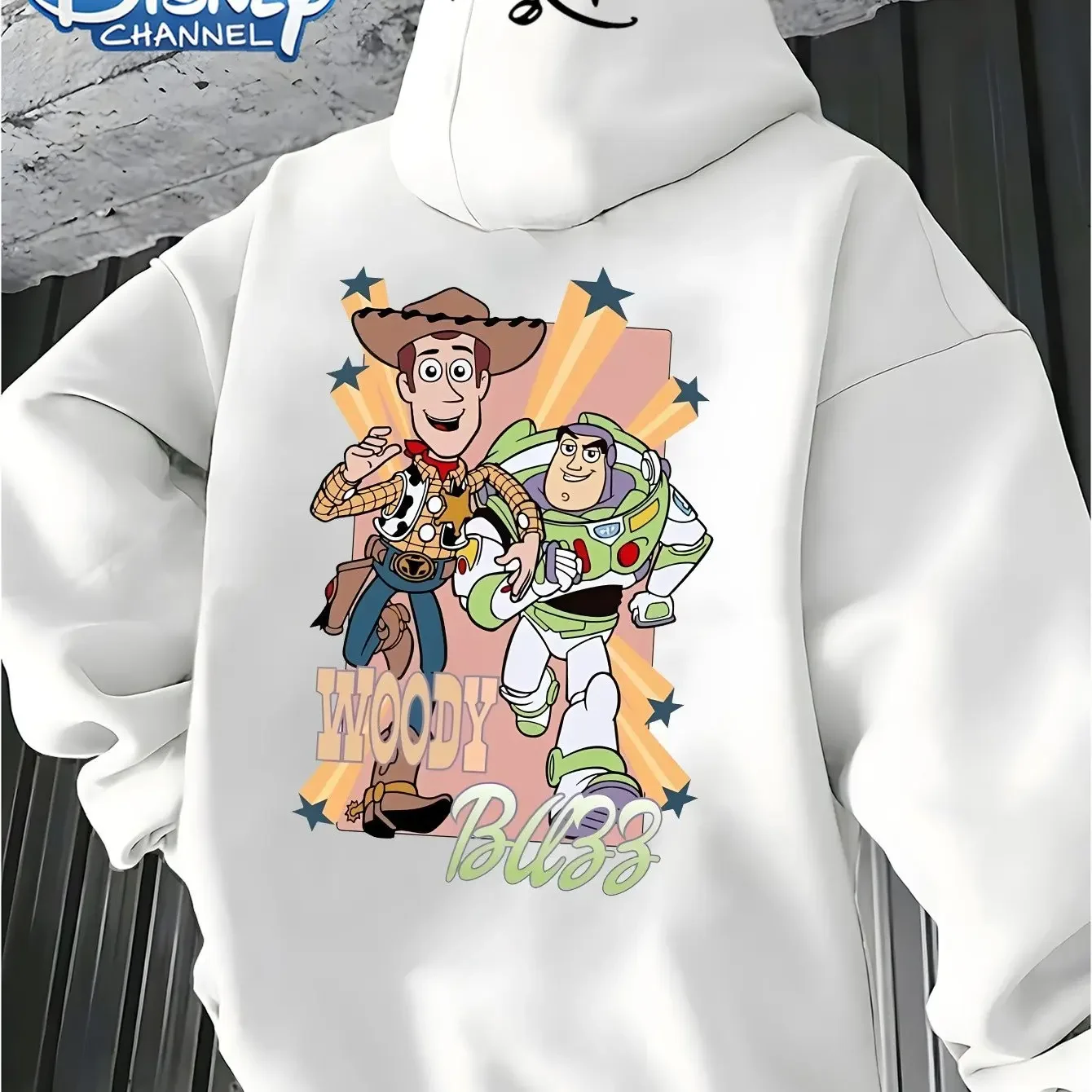 

Оригинальная лицензионная серия Disney, толстовка с капюшоном и классическим комбинированным принтом с изображением Базза Лайтера, модная толстовка с капюшоном