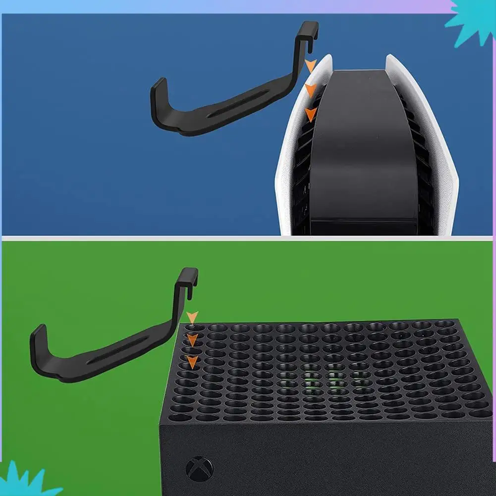 ABZW لحامل وحدة التحكم PS5، عبوتان من حامل شماعات سماعة الرأس وحامل وحدة التحكم لوحدة التحكم Playstation 5 والسلسلة X