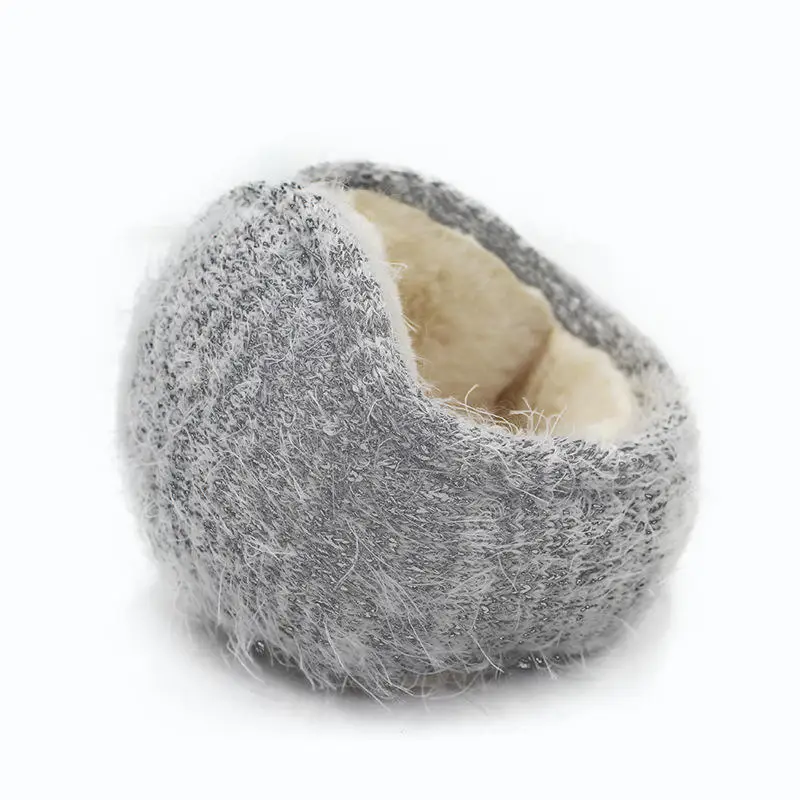 UniqueTrendy earmuff hangat untuk pria lipat pelindung telinga tebal Angora penutup telinga telinga hangat musim dingin gaya mode