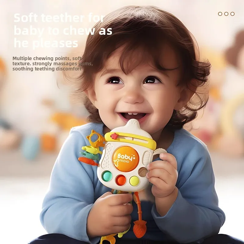 

Bottle Lala Le Baby Toy Pumping Music Early Education Grasping Toy for 0-1 Years Old Newborn Children Over 6 Months Soft Safe