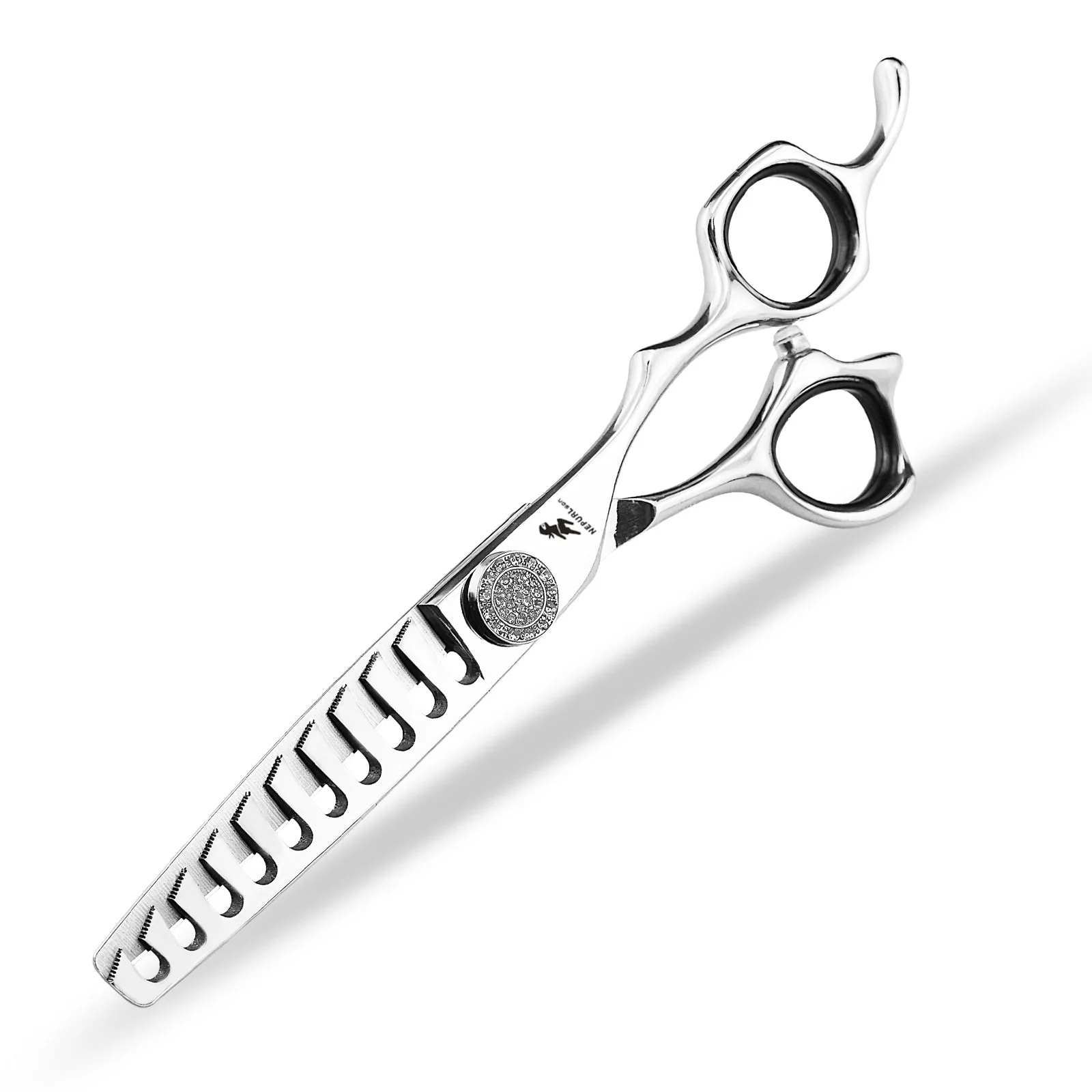NEPURLSON 6.0-inch, 10-tooth hair scissors. This tool can reduce hair volume by 50% and is a professional hair styling tool.