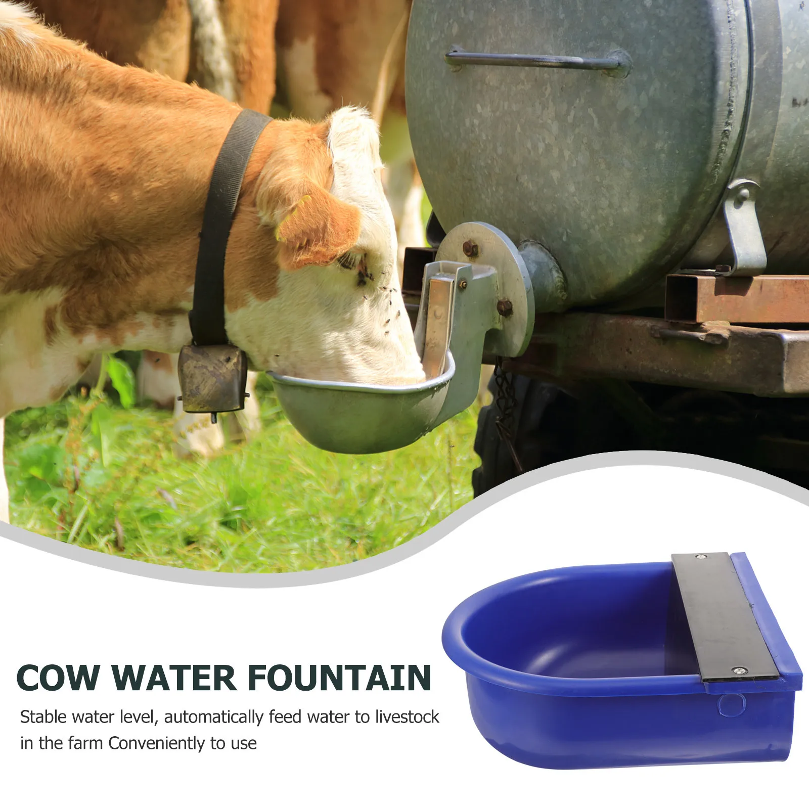 

Automatic Cow Drinking Water Bowl Plastic Livestock Waterer For Cattle Sheep Horse Goat Dog Outdoor Farm Use Self-Filling Animal