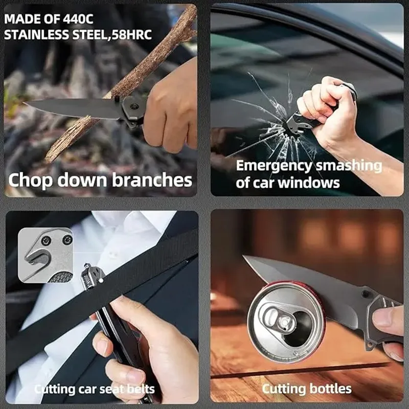 Multi-Use Slip Joint Pocket Tool, Portable Stainless Steel for Camping Prep, Opening Packages & Daily Cutting Tasks view 6