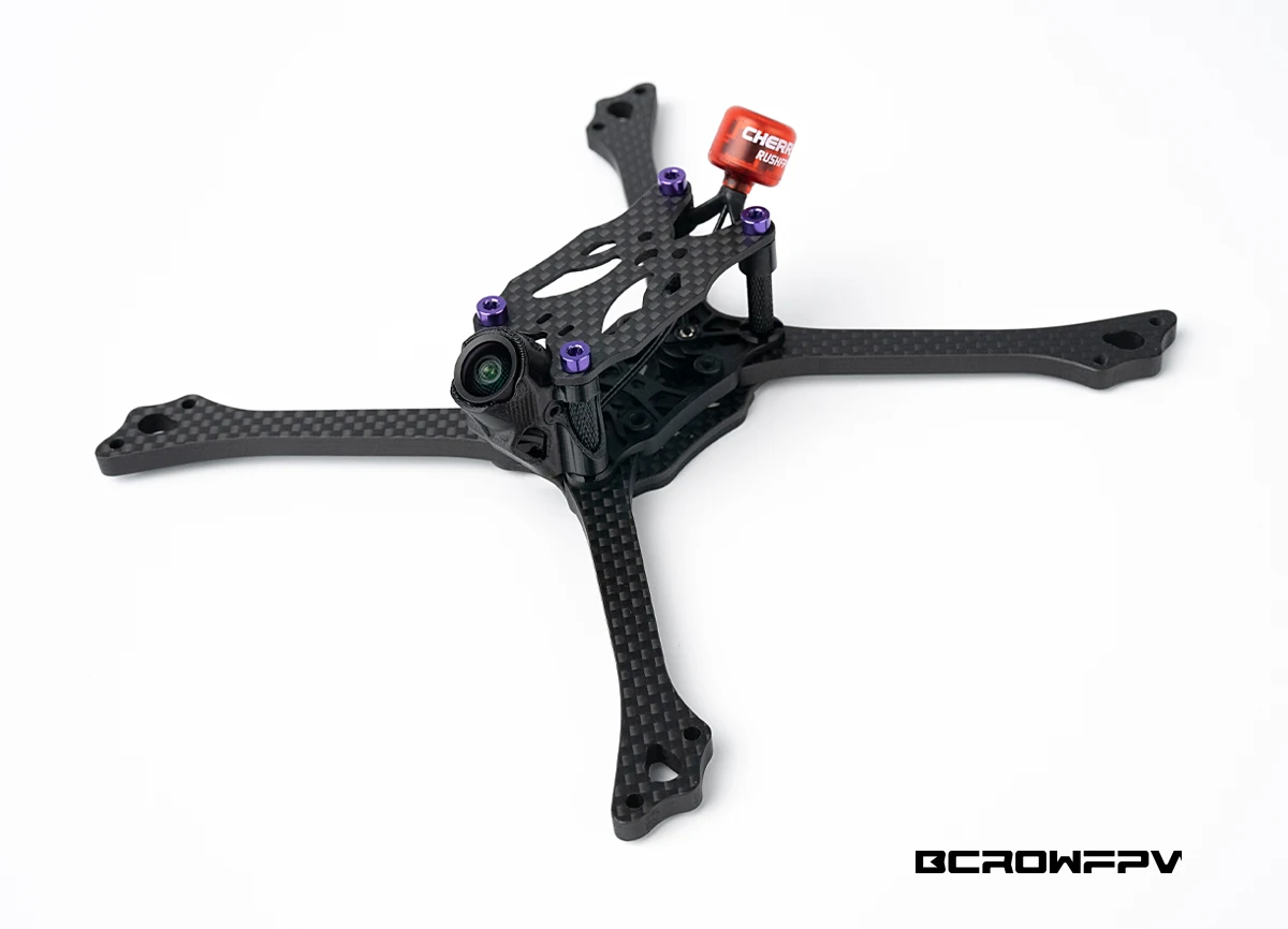 BCROWFPV PRO-V7 طقم إطارات طائرة السباق بدون طيار 2026 نموذج جديد، إطار كوادكوبتر من ألياف الكربون FPV لطائرة بدون طيار 5 بوصة ذاتية الصنع