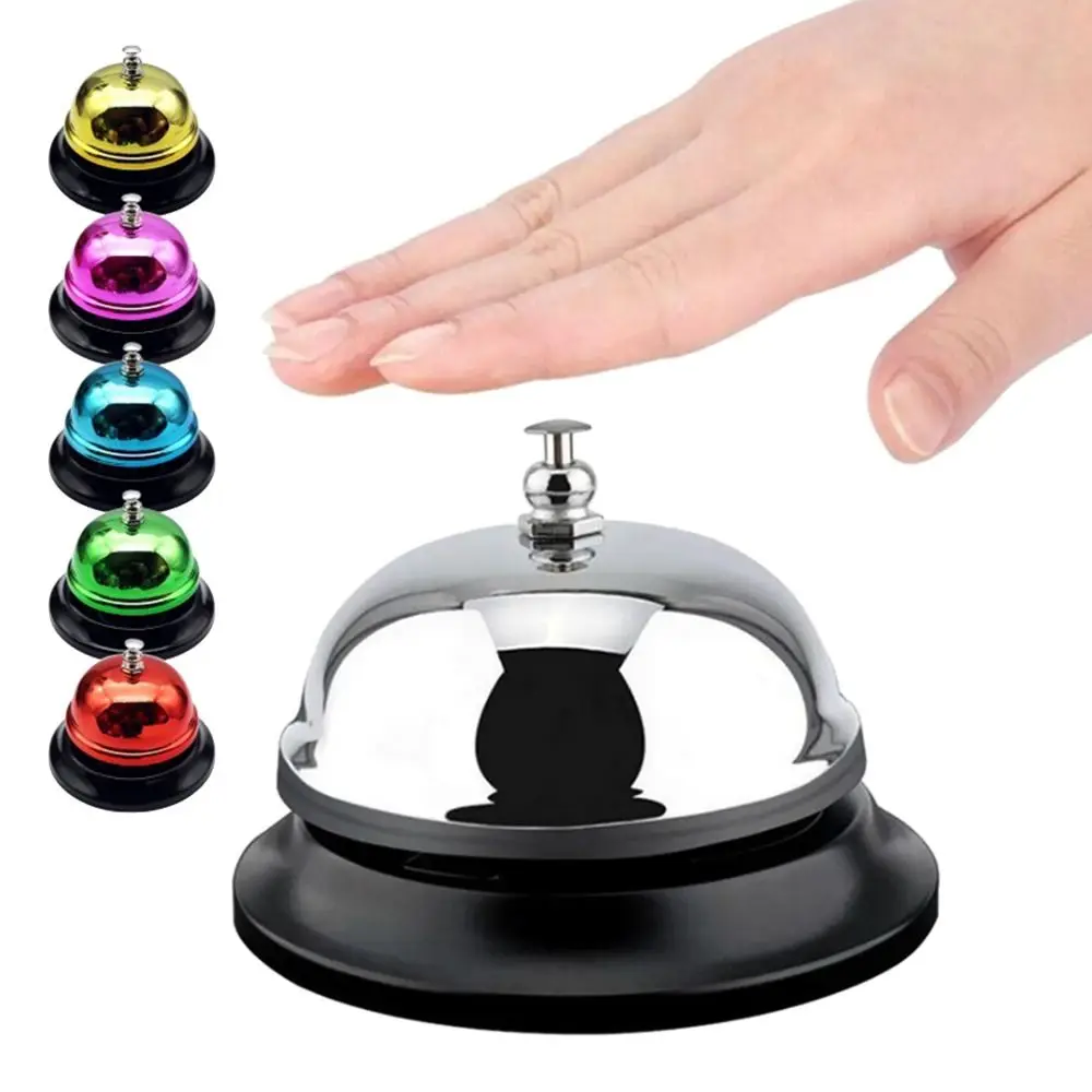 1PC Call Bell Desk Kitchen Hotel Counter Reception Festival Bells Small Dining Bell Table Summoning Bell Party Supplies