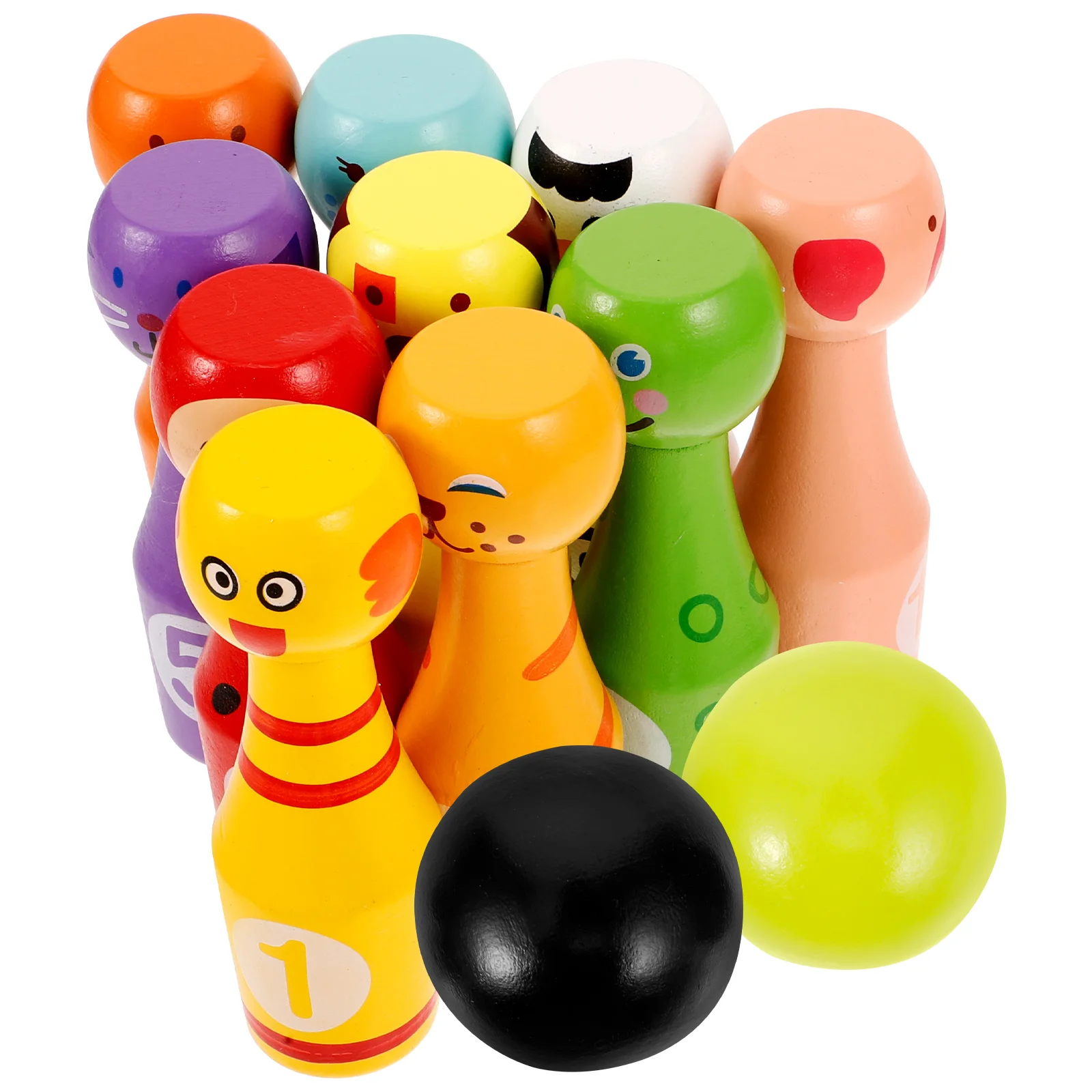 

1 set 1 Set Set For Kids Cartoon Animal Design Educational Bowling Ball Bowling Ball Children Sports Toy Pcs