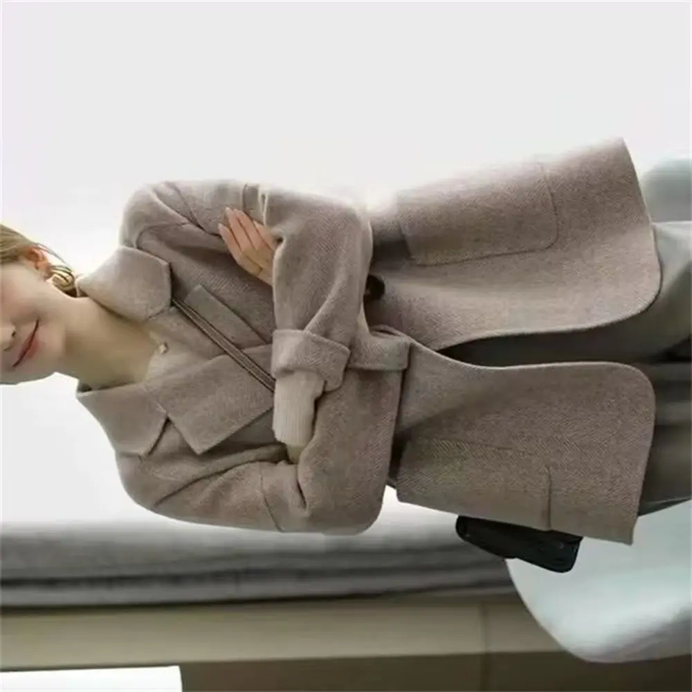 

High-End Herringbone Tweed Coat Women Fall/Winter 2026 New Fashion Jacket High Quality Thickened Overwear Ladies Woolen Coat Top