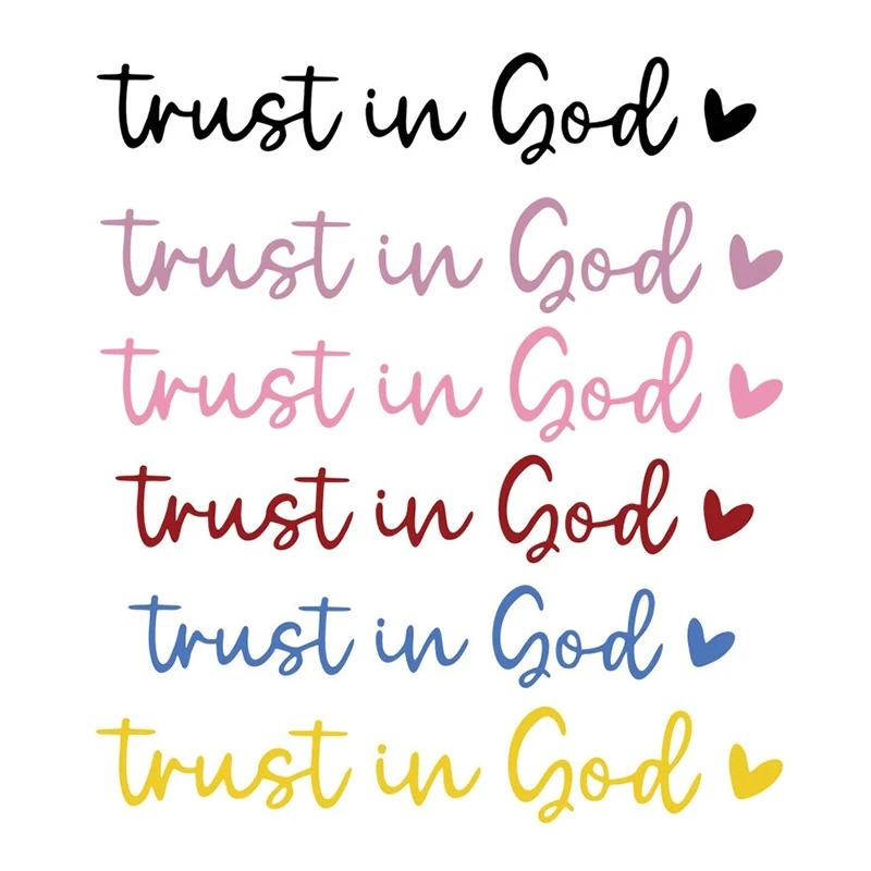 

Trust in God Cute Heart Car Rear View Mirror Sticker Decal Faith Bible Verse Christian Church Religiou Auto Vehicle Bumper Decor