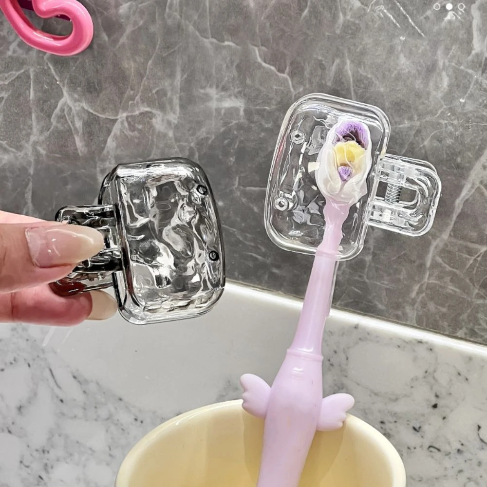 

Прозрачный универсальный пылезащитный чехол-клипса для насадок зубных щеток, прочный защитный колпачок-футляр для зубных щеток