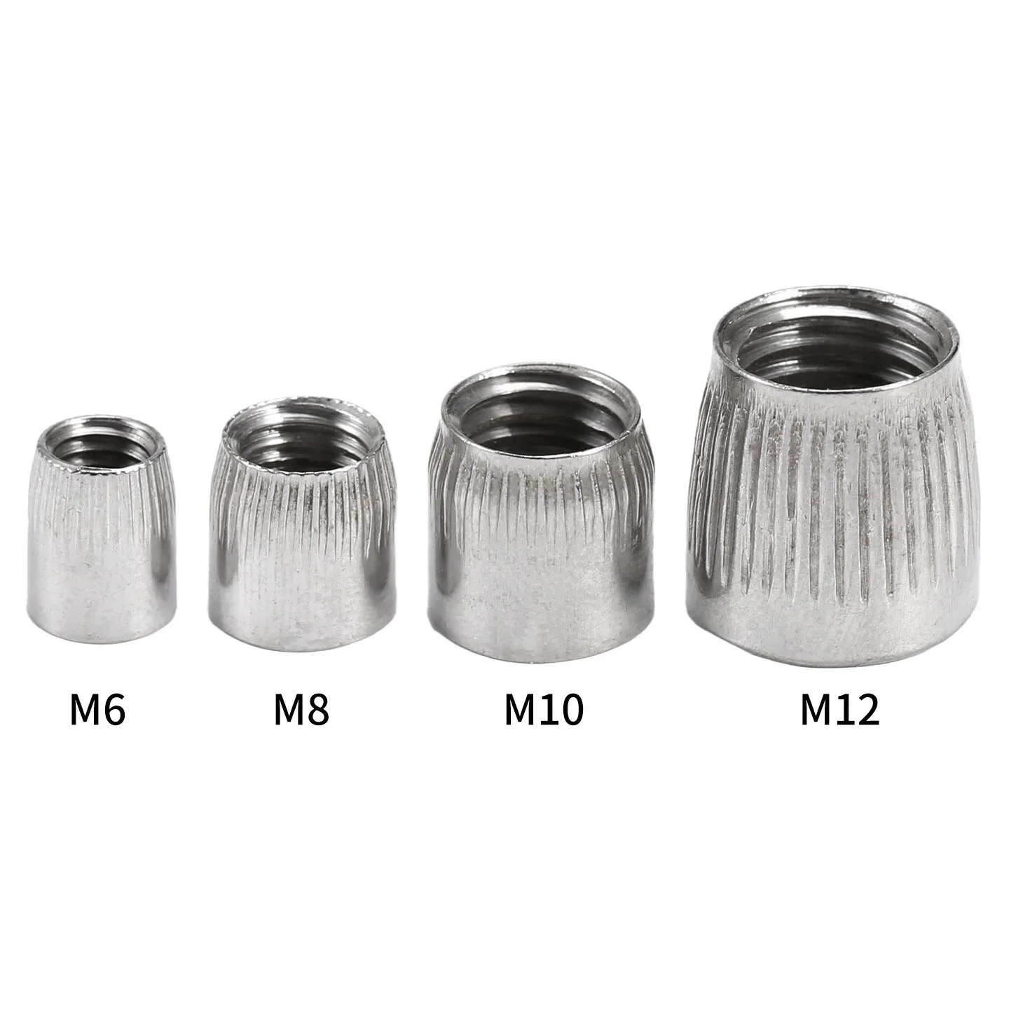 5/10Pcs M6 M8 M10 M12 304 Stainless Steel Cone Knurled Nut Knurled Implosion Screw Cap