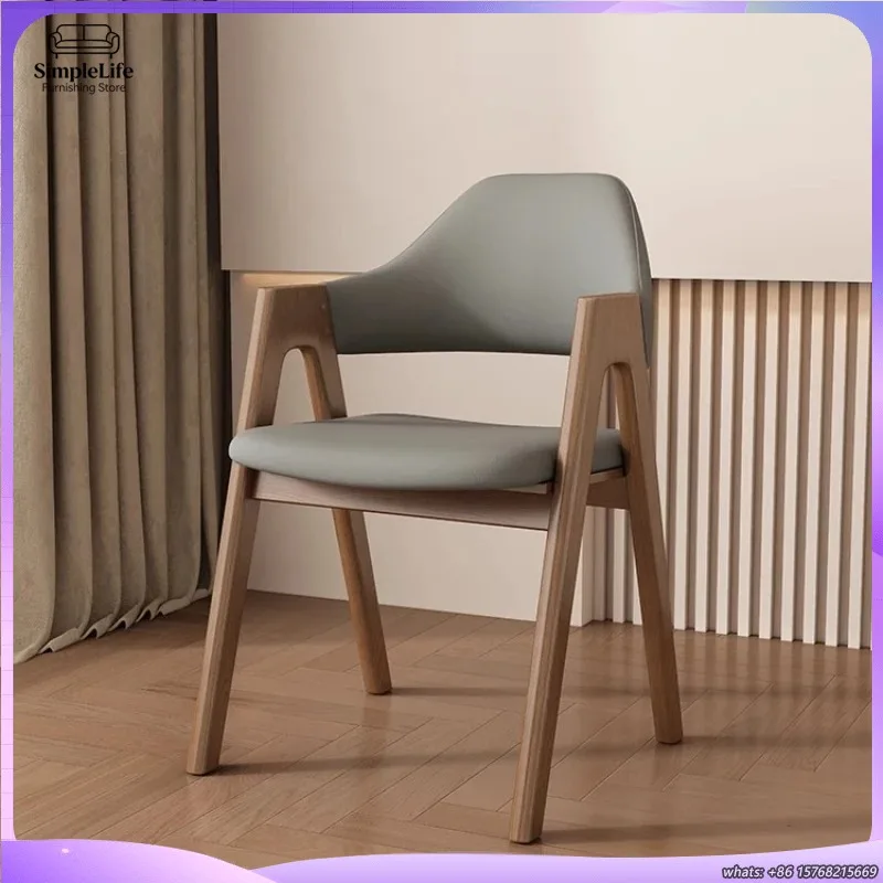 

Скандинавский обеденный стул из массива дерева, кресло с широким сиденьем и спинкой, современный стул для кофейни, ресторана, домашнего офиса, эргономичный
