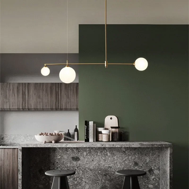 

Nordic Minimalist Pendant Lights Gold for Kitchen Dining Table Ceiling Chandelier Home Decor Lighting Luster Fixture 220V 110V