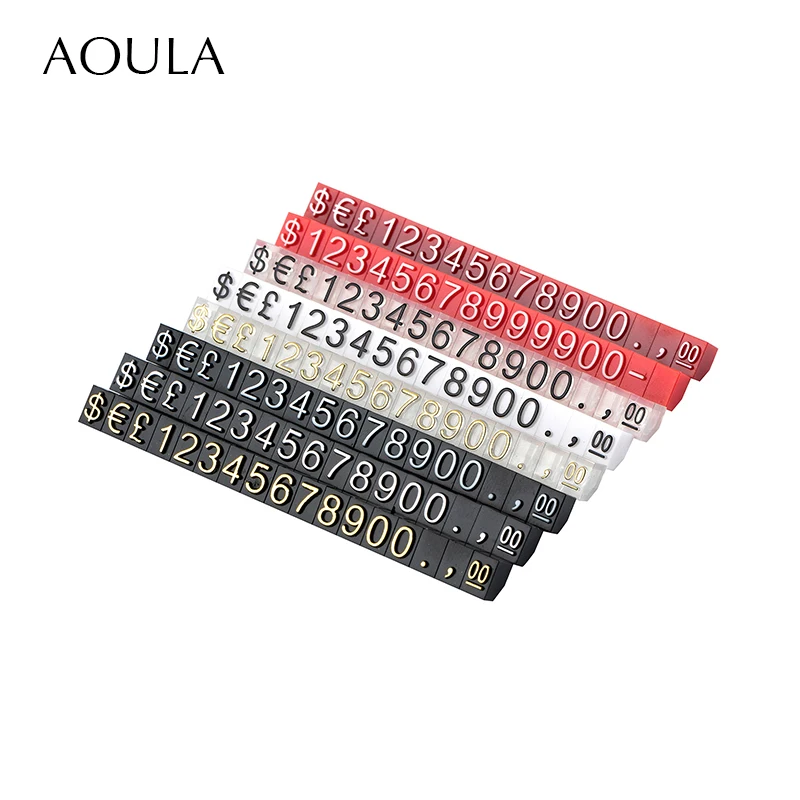 10 Sets Adjustable Dollar Price Display Cube Numbers Price Tag for Retail Jewelry Shop Pricing Label Blocks with Letter Assembly